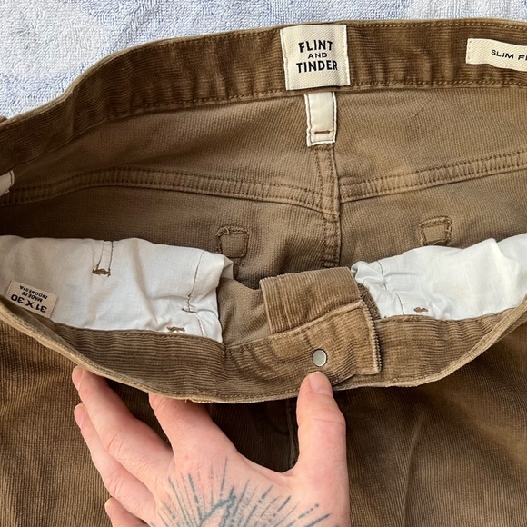 Flint And Tinder Brown Corduroy Pants Men’s Size 31x30 - Picture 2 of 5